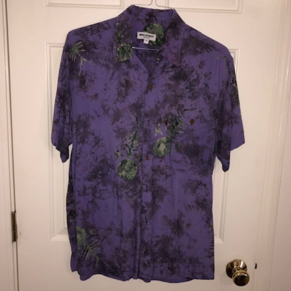 Mens Short Sleeve Button Up Resort Shirt (Size M)